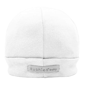 Kushies Cotton Interlock Baby Cap White (Discontinued) 1-3 Months