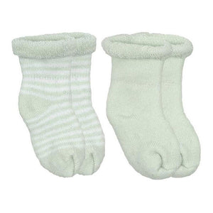 Kushies 2-Pack Terry Newborn Socks Green (DISCONTINUED)