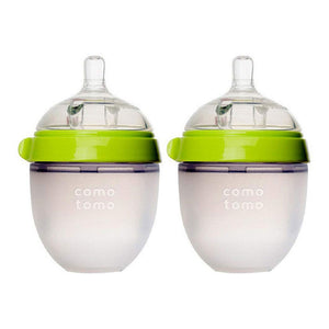 Comotomo Silicone 5 Ounce Baby Bottle 2 Pack - Green Default Title