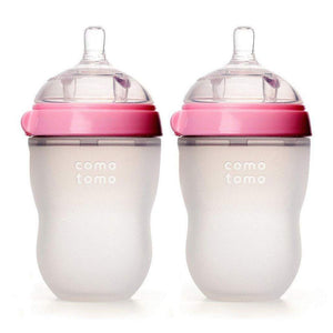 Comotomo Silicone 8 Ounce Baby Bottle 2 Pack - Pink Default Title