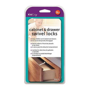 Kidco 12-Pack Swivel Cabinet and Drawer Locks Default Title