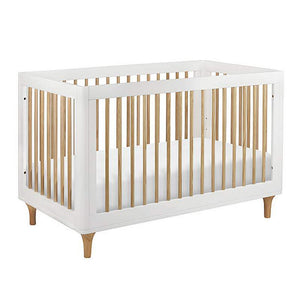 Babyletto Lolly 3-in-1 Convertible Crib with Toddler Bed Conversion Kit White & Natural