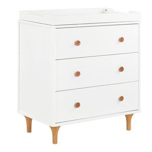 Babyletto Lolly 3-Drawer Changer Dresser with Removable Change Tray White and Natural