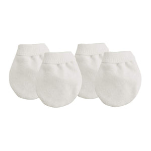 Kushies Organic Jersey Scratch Mitts White