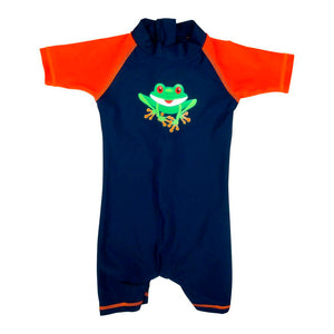 Baby Banz Short Sleeved One-Piece Boys Swimsuit - Frog (6 Months, 8kg) Default Title