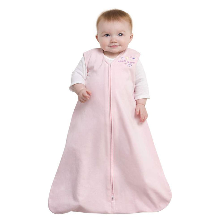 HALO Cotton SleepSack Wearable Blanket 0.5 ToG - Pink (Medium, 16-24 lbs)