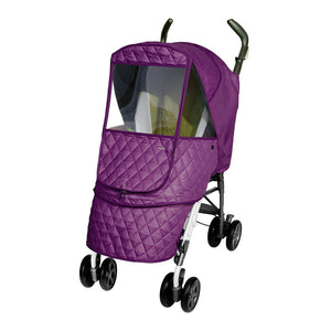 Manito Castle Alpha Quilted Stroller Weather Shield - Purple Default Title