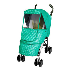 Manito Castle Alpha Quilted Stroller Weather Shield - Blue Default Title