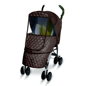 Manito Castle Alpha Quilted Stroller Weather Shield - Chocolate Default Title