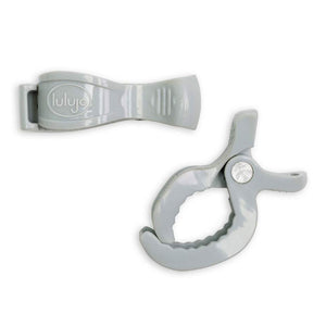 Lulujo Baby Stroller Clips 2 Pack - Grey Default Title