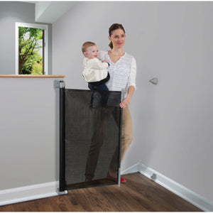 KidCo Retractable Safeway Hardware Mounted Mesh Barrier - Black Default Title