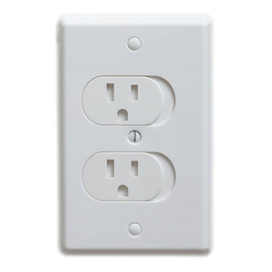 Qdos Universal Outlet Cover - White SelfClosing 3 Pack Default Title