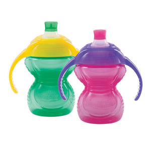 Munchkin 2-Pack Click Lock Trainer Cups - Teal/Pink (7oz) Default Title