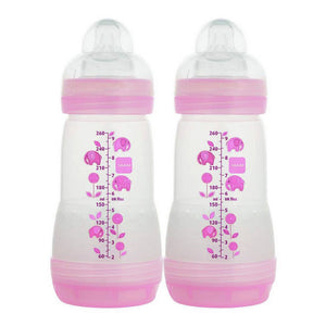 MAM Anti-Colic Bottles, 9oz - 2 Pack, Girl Default Title