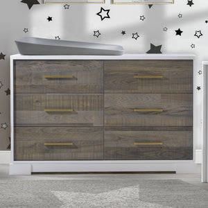 NEST Vibe Double Dresser White & Brown Bark