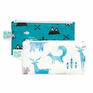 Bumkins Reusable 2-pack Snack Bags - Nature Default Title