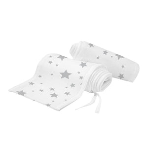 BreathableBaby Classic Mesh Crib Liner - Star Light White & Gray Default Title