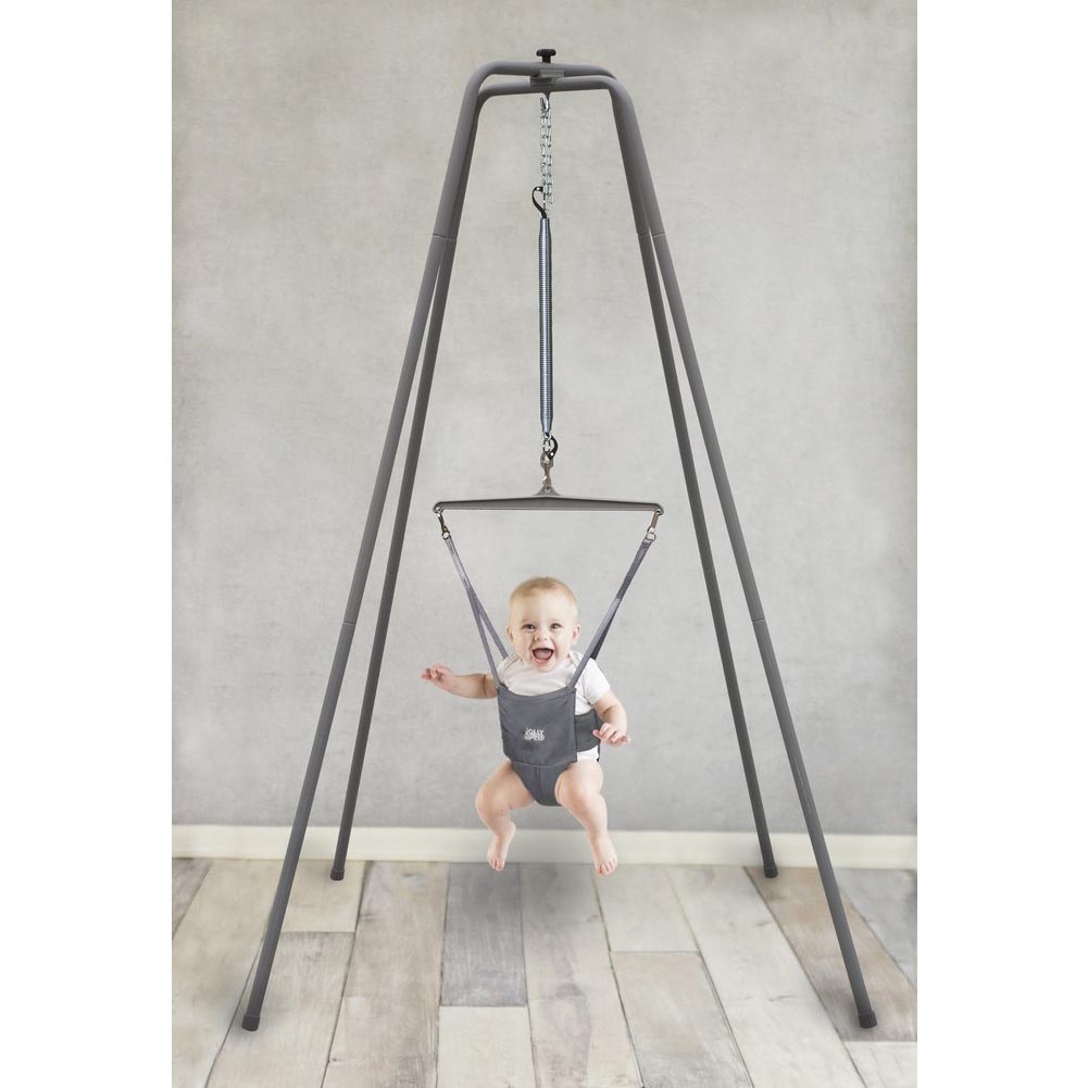 Jolly Jumper Original Exerciser with Extra Tall Super Stand 67120GP Open Box Dear Born Baby