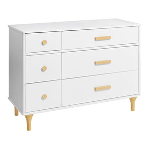 Babyletto Lolly 6-Drawer Double Dresser White and Natural