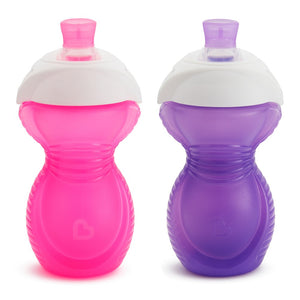 Munchkin 2-Pack Click Lock Bite-Proof Sippy Cups - Pink/Purple (9oz) Default Title