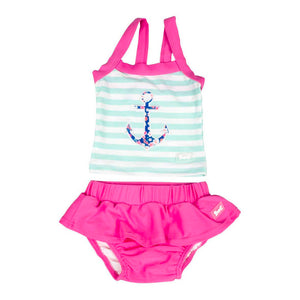 Baby Banz Tankini Two-Piece Girls Swimsuit - Anchor (6 Months, 8kg) Default Title