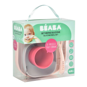 Beaba Silicone Suction Meal Set - Pink Default Title