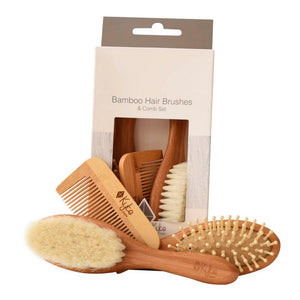 Kyte Baby Bamboo 3-Piece Hair Brushes & Comb Set Default Title