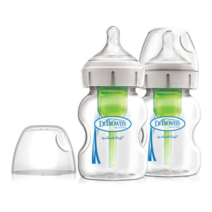 Dr. Brown's Anti-Colic Options+ 2-Pack Wide Neck Glass Baby Bottles - 5oz Default Title