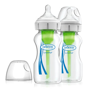 Dr. Brown's Anti-Colic Options+ 2-Pack Wide Neck Glass Baby Bottles - 9oz Default Title