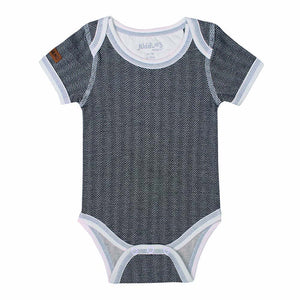 Juddlies Organic Cotton Cottage Short Sleeve Bodysuit - Bear Black (0-3 Months, 8-12 lbs) Default Title