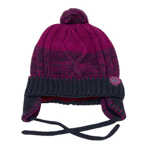 Calikids Cotton Knit Pompom Baby Hat - Magenta (M) Default Title