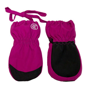 Calikids Waterproof Corded Baby Mittens - Fuchsia (6-12 Months) Default Title