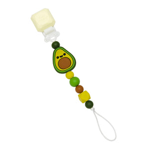 Loulou Lollipop Darling Pacifier Clip Avocado