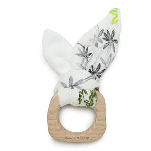 Loulou Lollipop Bunny Ear Teething Ring Sloth