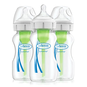 Dr. Brown's Anti-Colic Options+ 3-Pack Wide Neck Baby Bottles - 9oz Default Title