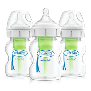 Dr. Brown's Anti-Colic Options+ 3-Pack Wide Neck Baby Bottles - 5oz Default Title