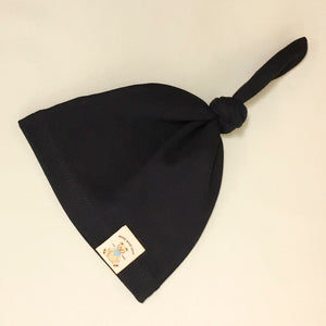 Itty Bitty Baby Minimalist Knot Top Hat - Onyx (3-6 Months, 12-17 lbs) Default Title