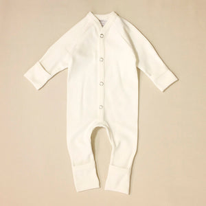 Itty Bitty Baby Minimalist Playsuit - Ivory (1-3 Month, 8-12lbs) Default Title