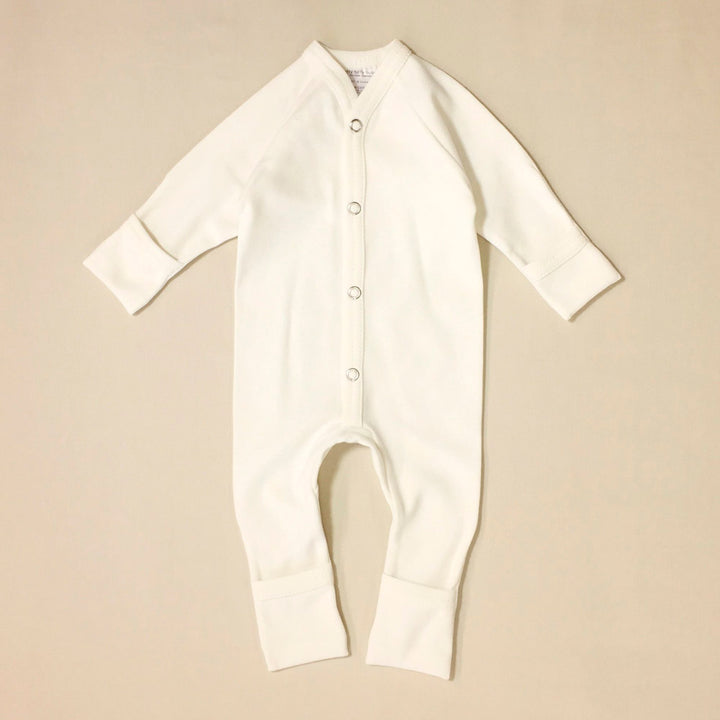 Itty Bitty Baby Minimalist Playsuit - Ivory (1-3 Month, 8-12lbs) Default Title