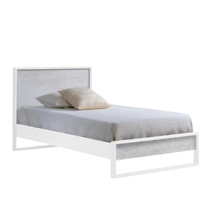 NEST Vibe Twin Bed 39 inch White & White Bark