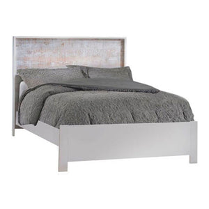 NEST Vibe Double Bed 54 inch White & White Bark