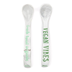 Bella Tunno 2-Pack Silicone Wonder Spoon Set - Vegan + Organic in Marble Default Title