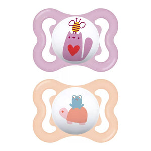 MAM Mini Air 2-Pack Pacifiers - Girl (0-6 Months)