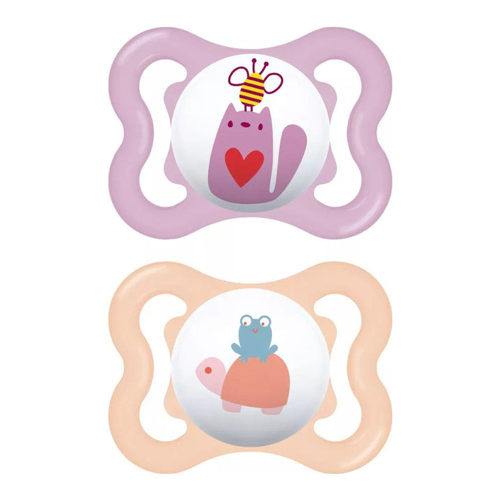 MAM Mini Air 2-Pack Pacifiers - Girl (0-6 Months)