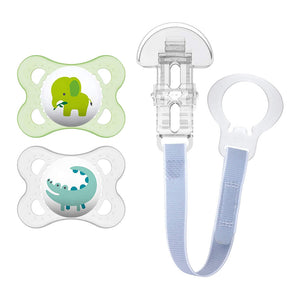 MAM Animal Collection 2-Pack Pacifiers With Clip - Unisex (0-6 Months) Default Title