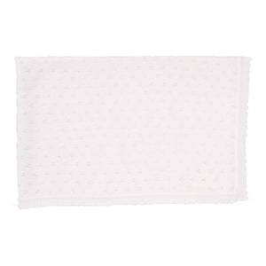 Baby Mode Pointelle Knit Blanket White