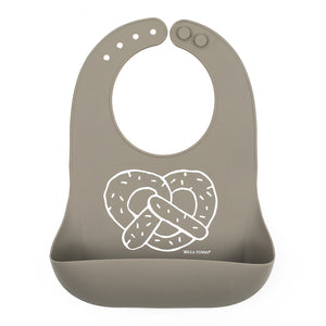 Bella Tunno Silicone Wonder Bib - Pretzel Cart in Taupe Default Title