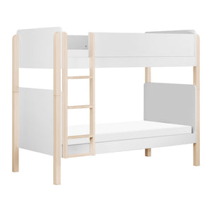 Babyletto TipToe Bunk Bed - White and Washed Natural Default Title