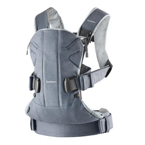 BabyBjorn Baby Carrier ONE Cotton Mix Light Denim Blue Blue Sprinkles - (Discontinued)