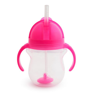 Munchkin Any Angle Click Lock Weighted Straw Trainer Cup - Pink (7oz) Default Title